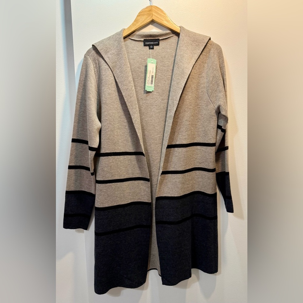 Fortune + Ivy Striped Duster Cardigan, Size S - NWT